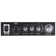 Notel Not-306 2X20W 4-8 Ohm Usb/Sd Girişli Bluetoothlu 2 Mikrofon Girişli Trafosuz Stereo Mini Anfi