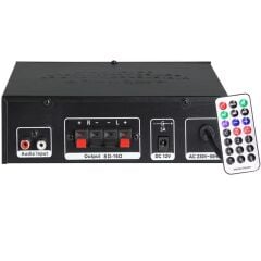 Notel Not-306 2X20W 4-8 Ohm Usb/Sd Girişli Bluetoothlu 2 Mikrofon Girişli Trafosuz Stereo Mini Anfi