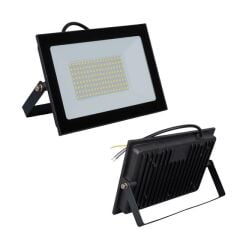 Powermaster PM-22572 100 Watt - 220 Volt 6500K IP66 150* Işık Açısı Siyah Slim Kasa Beyaz Led Projektör