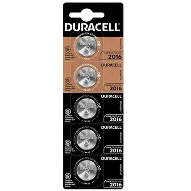 Duracell CR2016 Lityum Pil 5'li Paket