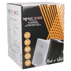 MagicVoice F-LHY6.5S 6.5'' (16 CM) Hat Trafolu Duvar Tipi Sütun Hoparlör (30W RMS / 200W Peak - MP3 USB Uyumlu) - Siyah