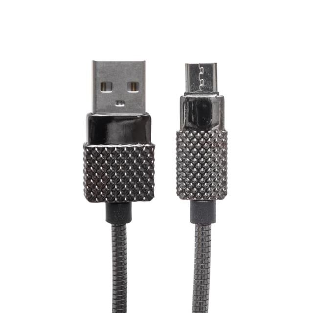 Powermaster Metal Yaylı 3 Amper Micro USB Şarj ve Data Kablosu