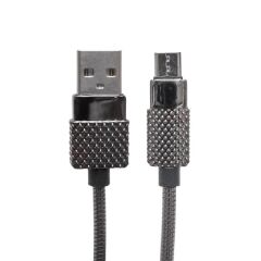 Powermaster Metal Yaylı 3 Amper Micro USB Şarj ve Data Kablosu
