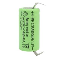 PowerMaster PM-17934 1.2 Volt 600mAh NI-MH 2/3AA Şarj Edilebilir Puntalı 14280 Lityum Pil