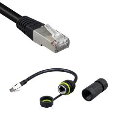 PowerMaster PM-24593 Erkek - Dişi IP68 Su Geçirmez RJ45 Konnektör