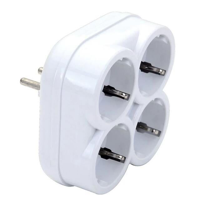 De-Pa 10004 Topraklı 16 Amper 250 Volt Beyaz 4'lü Çok Amaçlı Golyat Priz