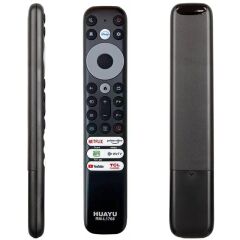 Huayu Tcl RM-L1768 - RC902V - RMR1 Netflix-Prime Video-Guard-Media-Youtube Tuşlu Ses Komutsuz Lcd Led Tv Kumandası