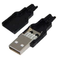 PowerMaster USB A Erkek Lehimlenebilir Model Soket (IC-264A)