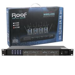 Roof R-214 Uhf 4'lü Kablosuz Mikrofon Receiver