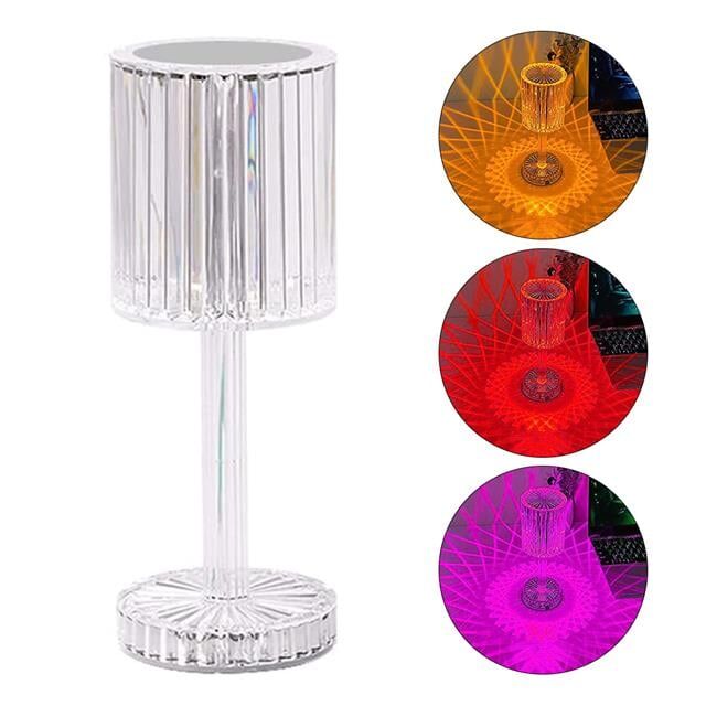 PowerMaster HA-1788 Dekoratif RGB LED'li Ambiyans Masa Gece Lambası Şarjlı Dokunmatik Tuşlu