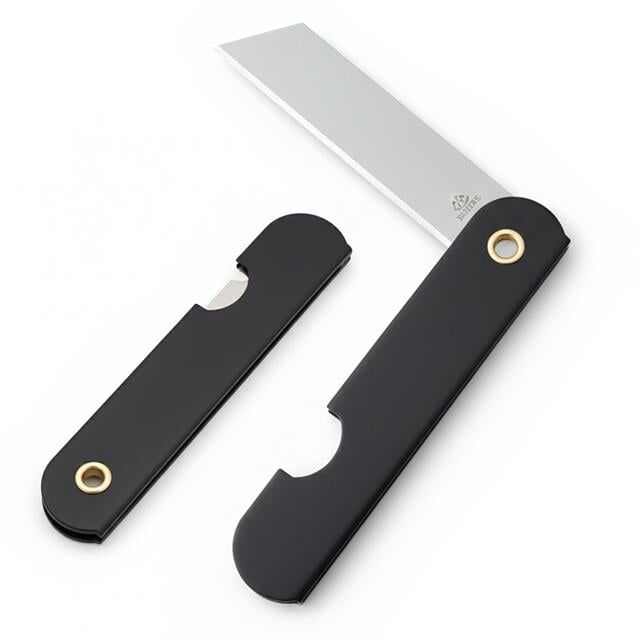 PowerMaster PM-28646 Tekli Katlanır Falçata Maket Bıçağı Küçük Paslanmaz Çelik Siyah