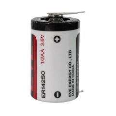 Eve ER14250/3PT 1/2AA - 3.6 Volt Kısa Boy Puntalı Lityum Pil