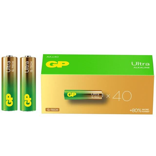 GP 15AU R6 Ultra Alkalin Kalem AA 40‘lı Paket