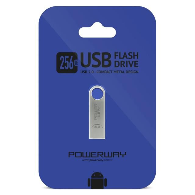 Powerway 256GB Metal Flash Bellek 2.0 USB Bellek