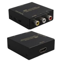 PowerMaster PM-33523 HDMI TO RCA AV NTSC/PAL Görüntü Dönüştürücü Çevirici Adaptör Metal Kasa