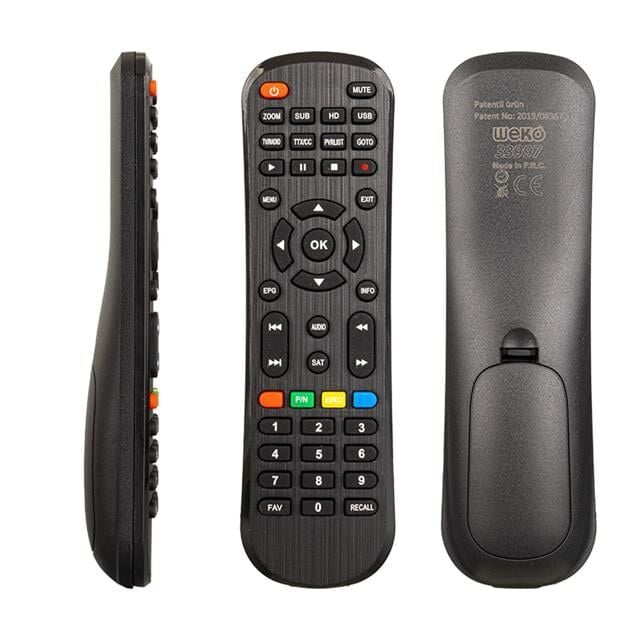 Hometech HT 1000 - HT 1050 / Redline HD Recaal - Fav Tuşlu Uydu Alıcı Kumandası