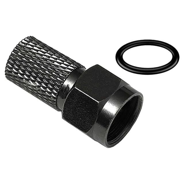 Fully E-325 Siyah Contalı RG6/U6 22mm 1.Kalite F Konnektör (100'lü Poşet)