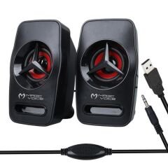 Magicvoice T-19 1+1 USB Pc Mini Hoparlör - Speaker (2*3 Watt - 4 Ohm)