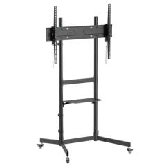 Vontech V1044VE 55''-100'' Uyumlu Tekerlekli Ayaklı Raflı LCD-LED TV Sehpası Standı