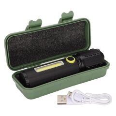 PowerMaster JF-72 Power Led, COB Led Zoomlu Flash Özellikli Şarjlı Metal Kasa Profesyonel El Feneri