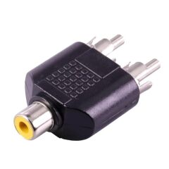 1RCA Dişi-2RCA Erkek Çevirici Jack