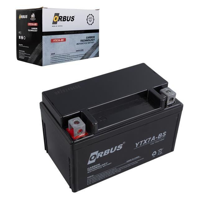 Orbus YTX7A-BS 12V 7A Motosiklet Aküsü (152 X 88 X 98 MM) (2.5Kg)
